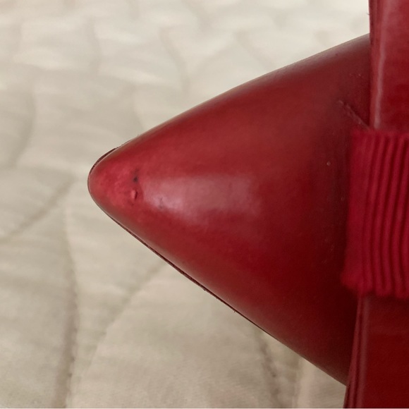 J. Crew Red VIV flats with bow detail - Picture 7 of 12